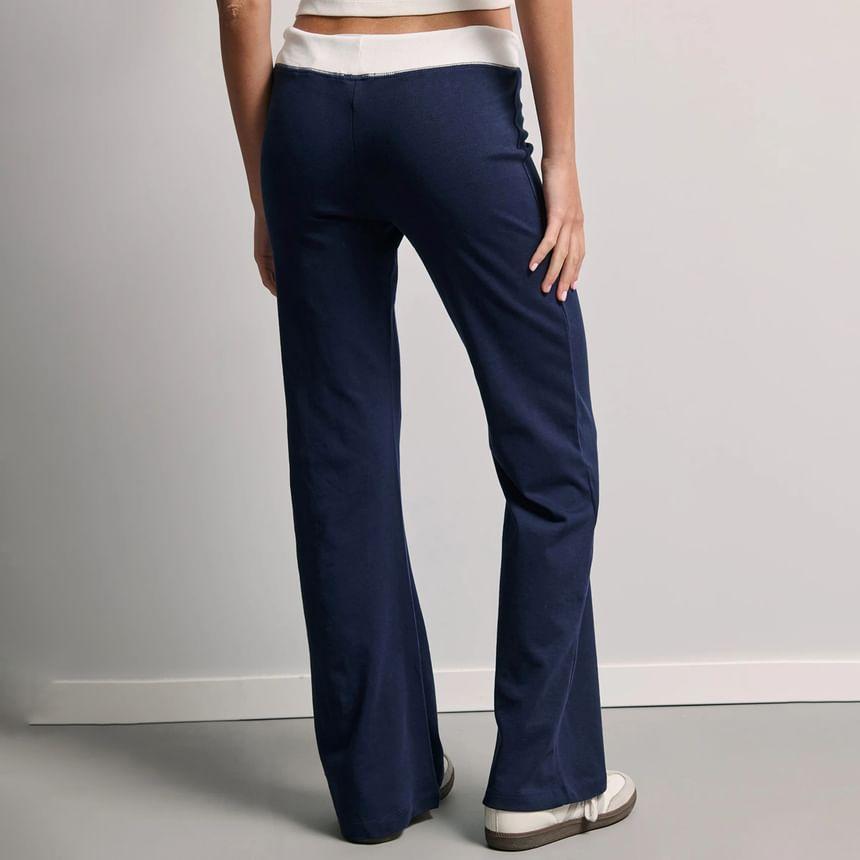 High Rise Bow Print Flared Sweatpants Product Image