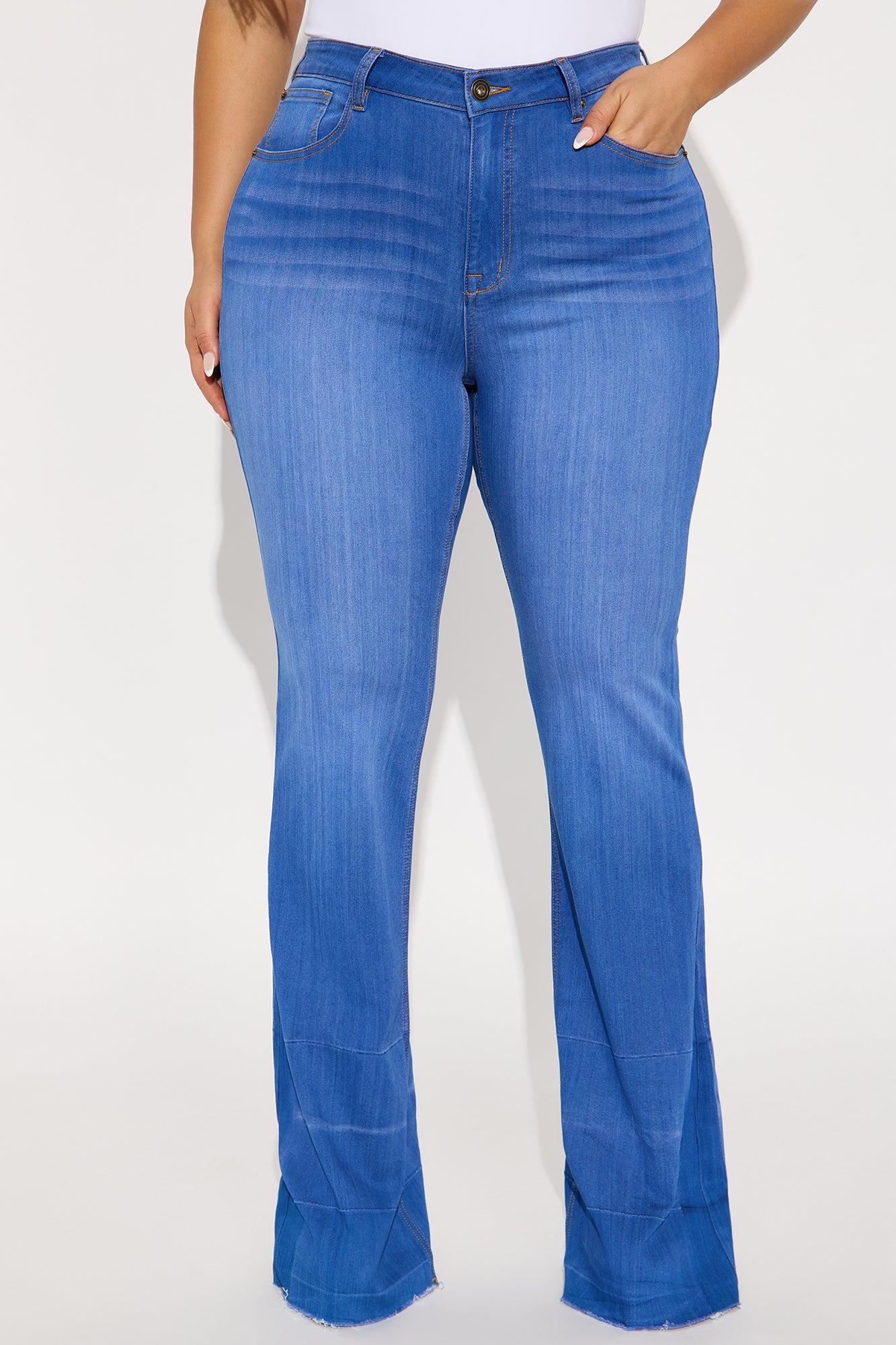 Tall Janis Super Soft Low Rise Flare Jeans - Blue Wash Female Product Image