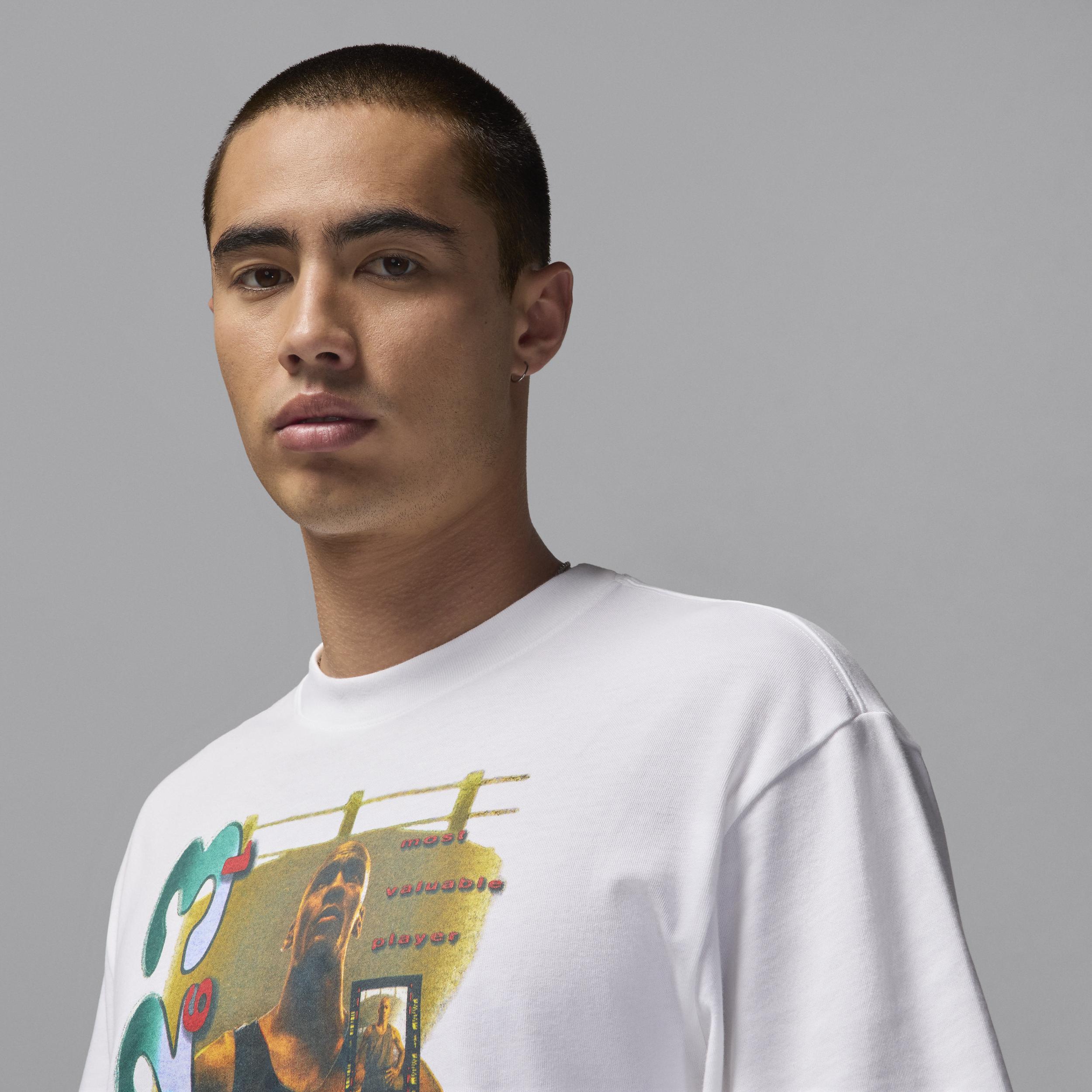 Jordan Mens Jordan Brand MJ 23 Short Sleeve Crew - Mens Black/White Product Image