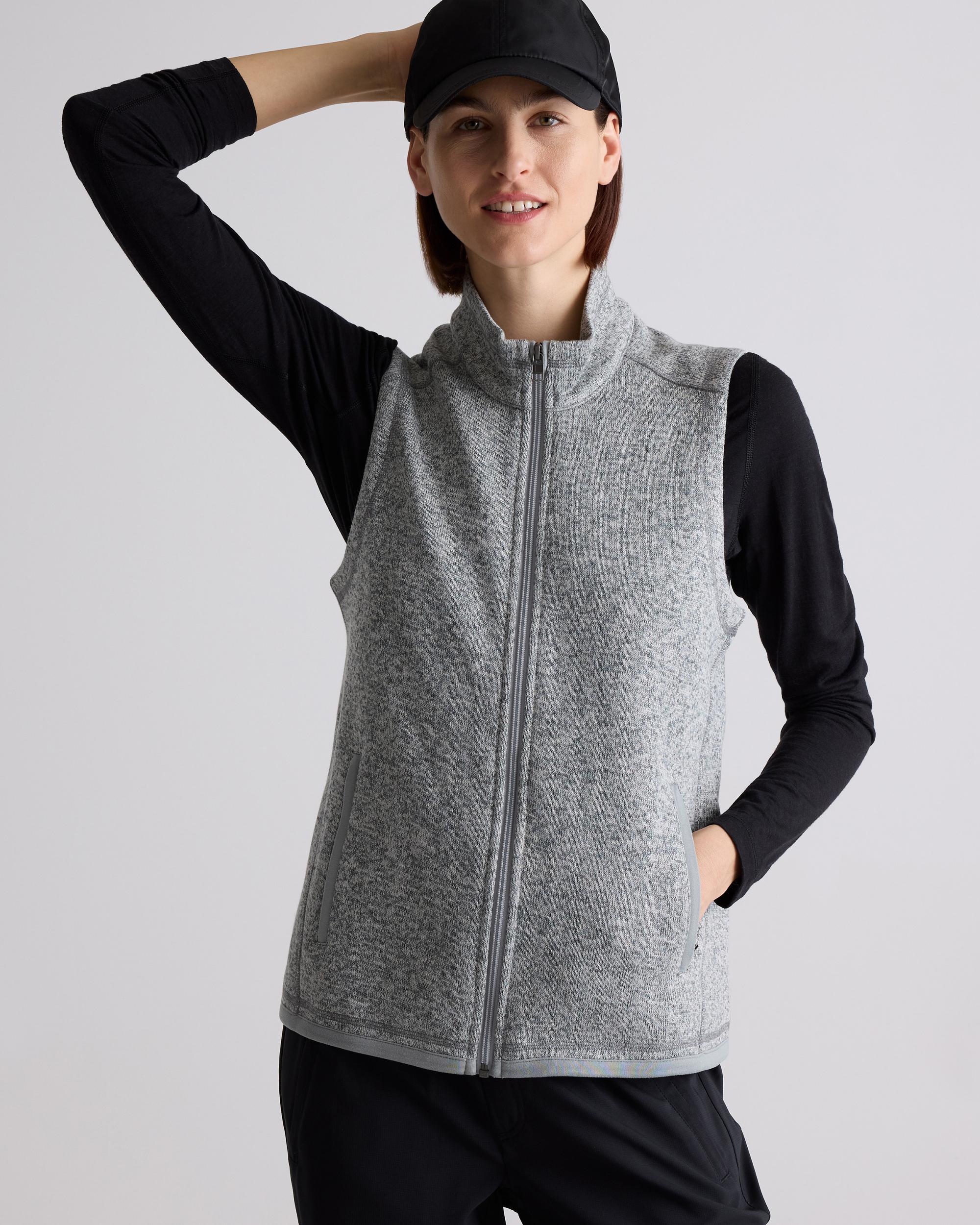 Quince | Women's Sweater-Knit Fleece Full-Zip Vest Recycled Polyester Product Image