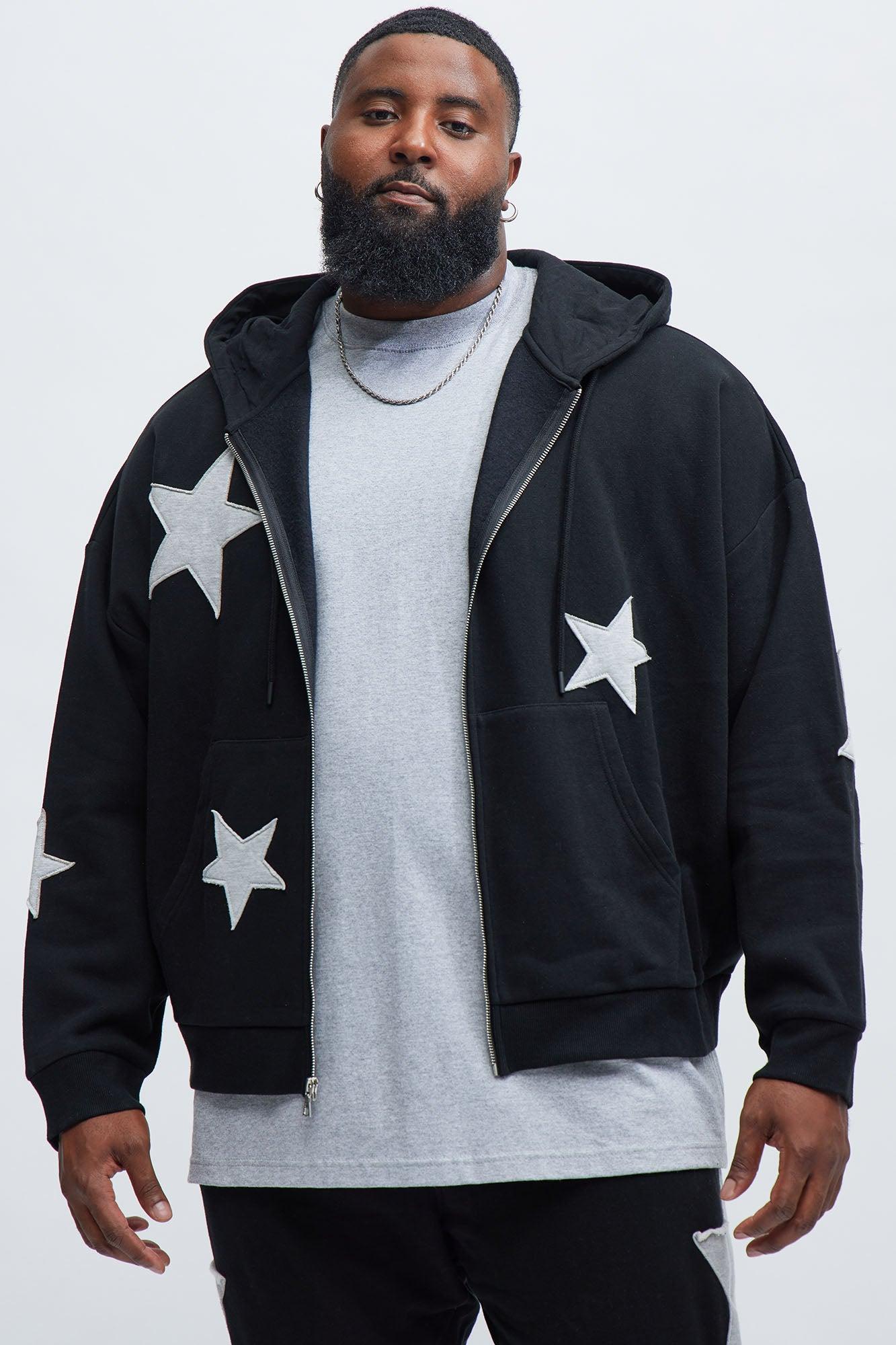 Tyson Stars Oversized Hoodie - Black Product Image