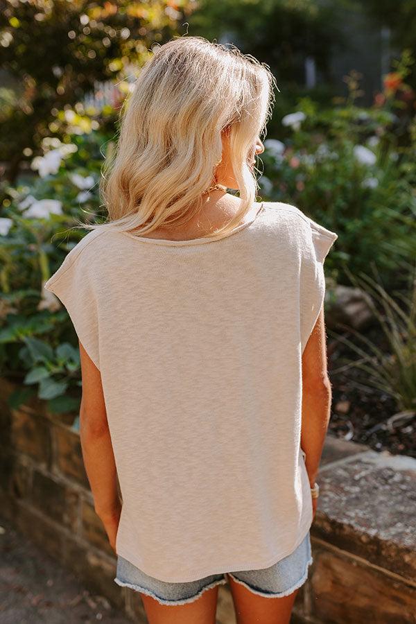 Coastal Cutie Knit Top in Oatmeal Product Image