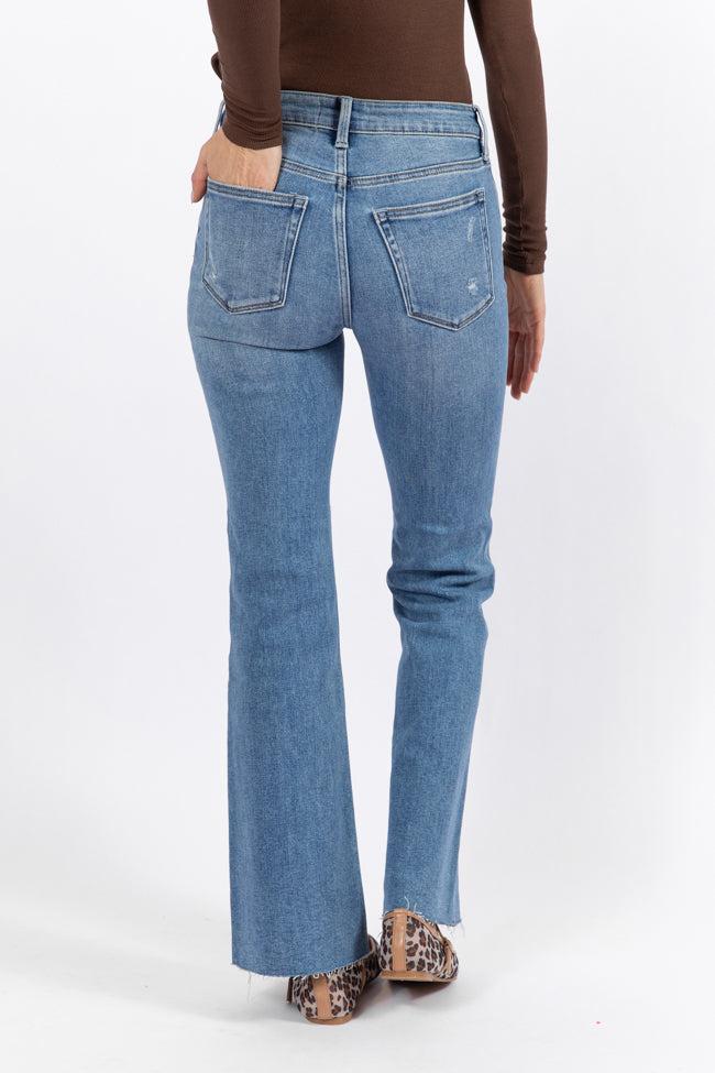 Eve Medium Wash Flare Jeans FINAL SALE Product Image