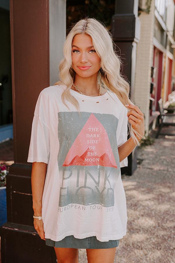 Pink Floyd Dark Side Tour Distressed Graphic Tee Product Image