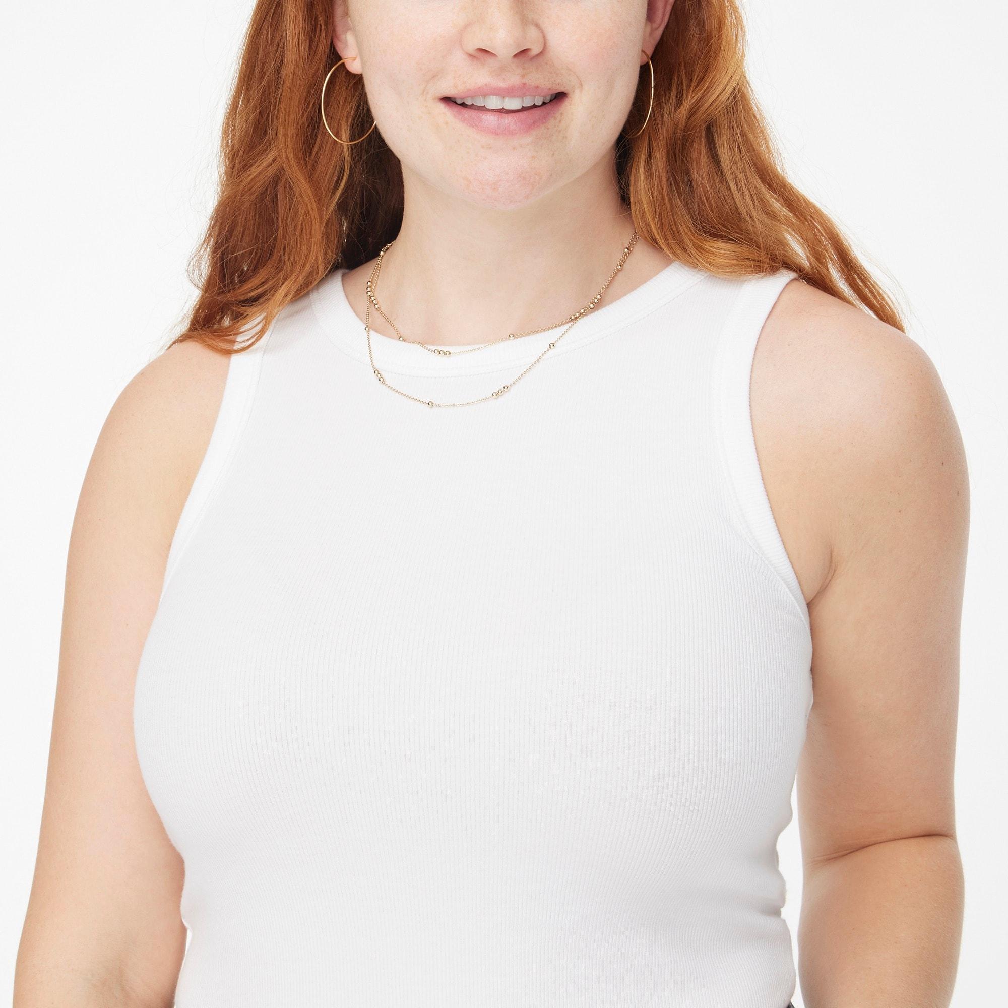 Ribbed high-neck tank top Product Image