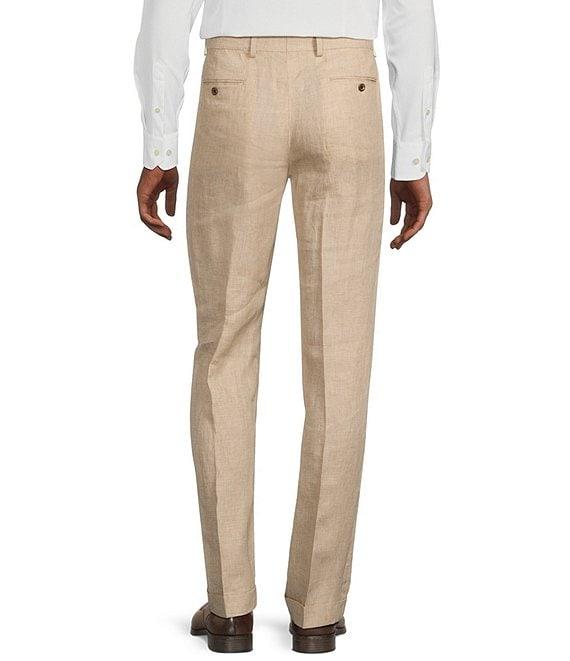 Murano Big & Tall Baird McNutt Linen Zac Classic Fit Flat Front Suit Separates Pants Product Image
