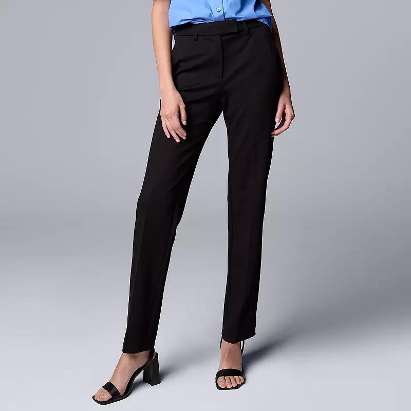 Women's Simply Vera Vera Wang High-Rise Slim Straight Pants,  Product Image