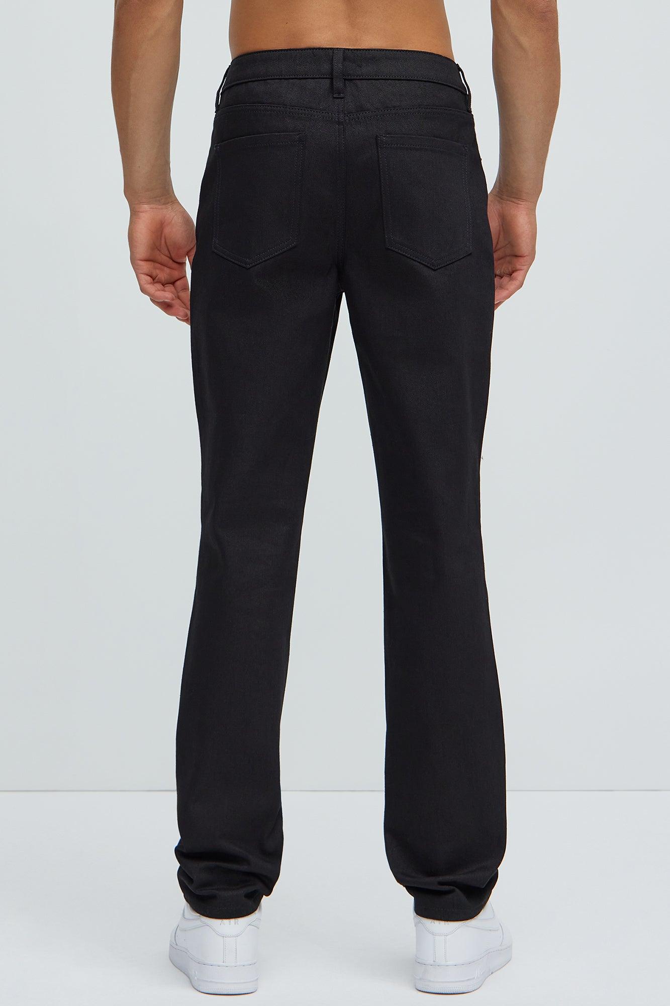 Collin Raw Denim Slim Jeans - Black Product Image