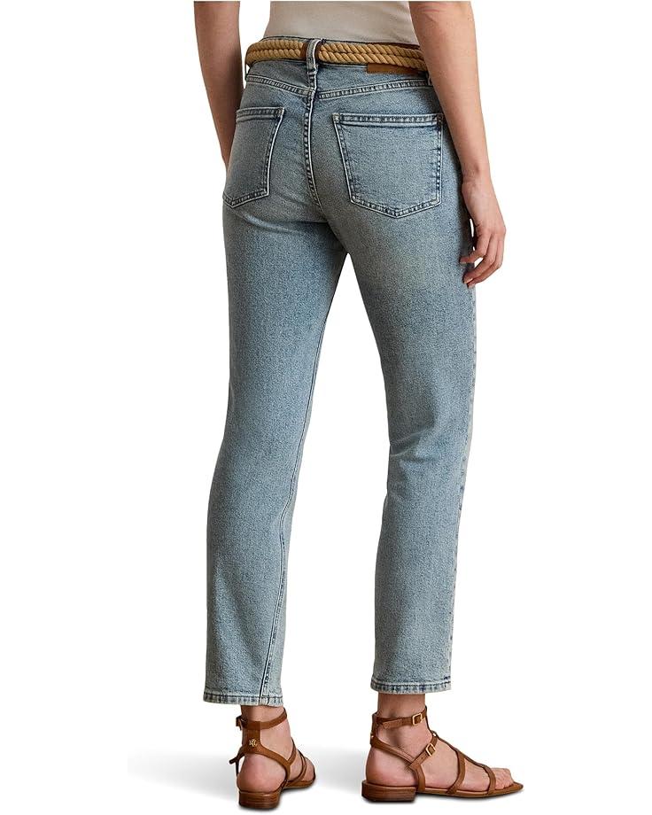 Mid-Rise Straight Ankle Jeans Product Image