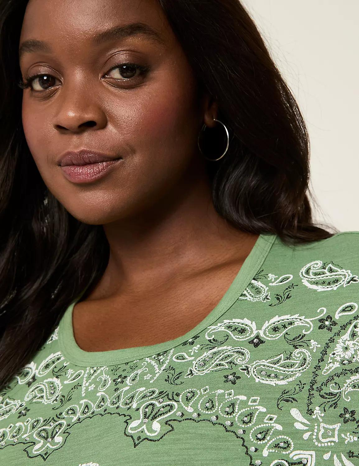 Embellished Dolman Side-Ruched Tee Product Image