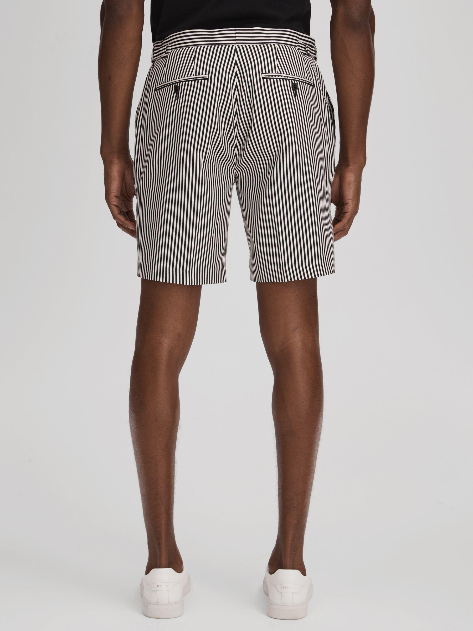 Striped Adjuster Shorts in Black/White Product Image