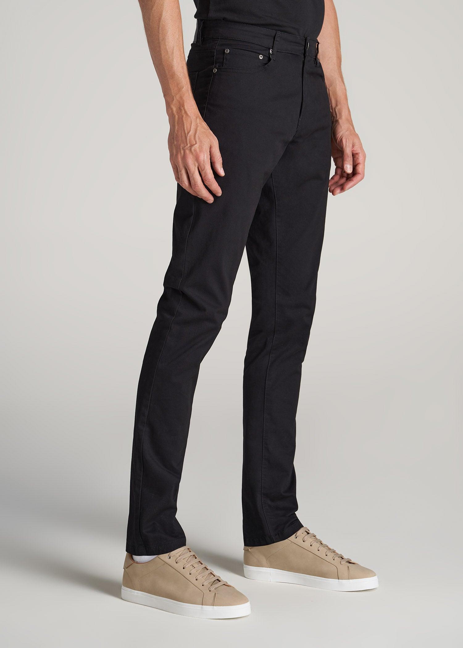 Carman TAPERED Fit Five Pocket Pants for Tall Men in Black Male Product Image