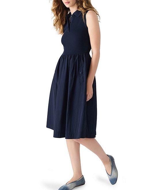 Steve Madden Auden Polo Collar Sleeveless Midi Dress Product Image