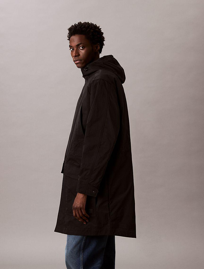 Crinkle Nylon Long Parka Product Image