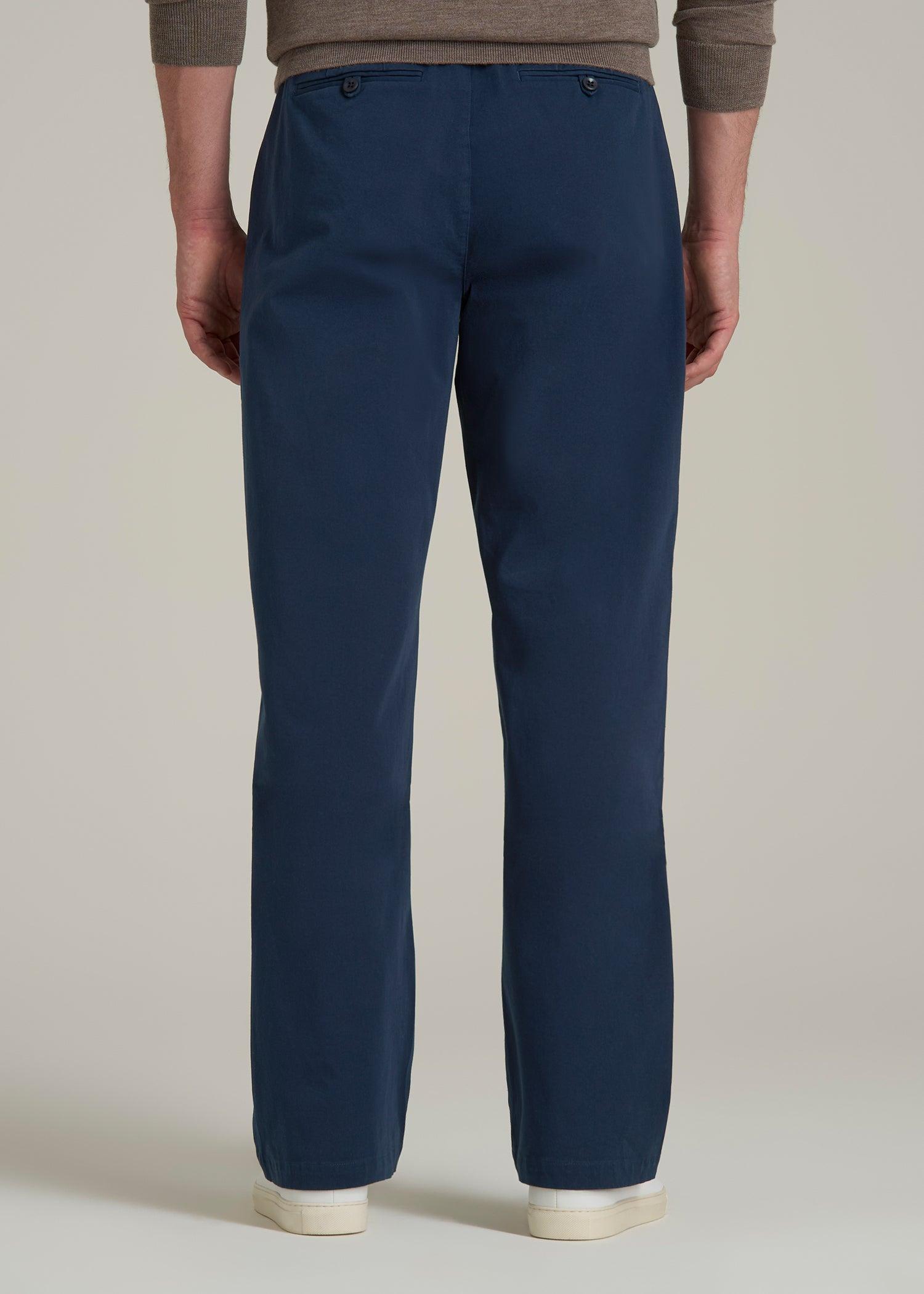 4 Way Stretch Commuter RELAXED Chino Pants for Tall Men in Navy Blue Male Product Image