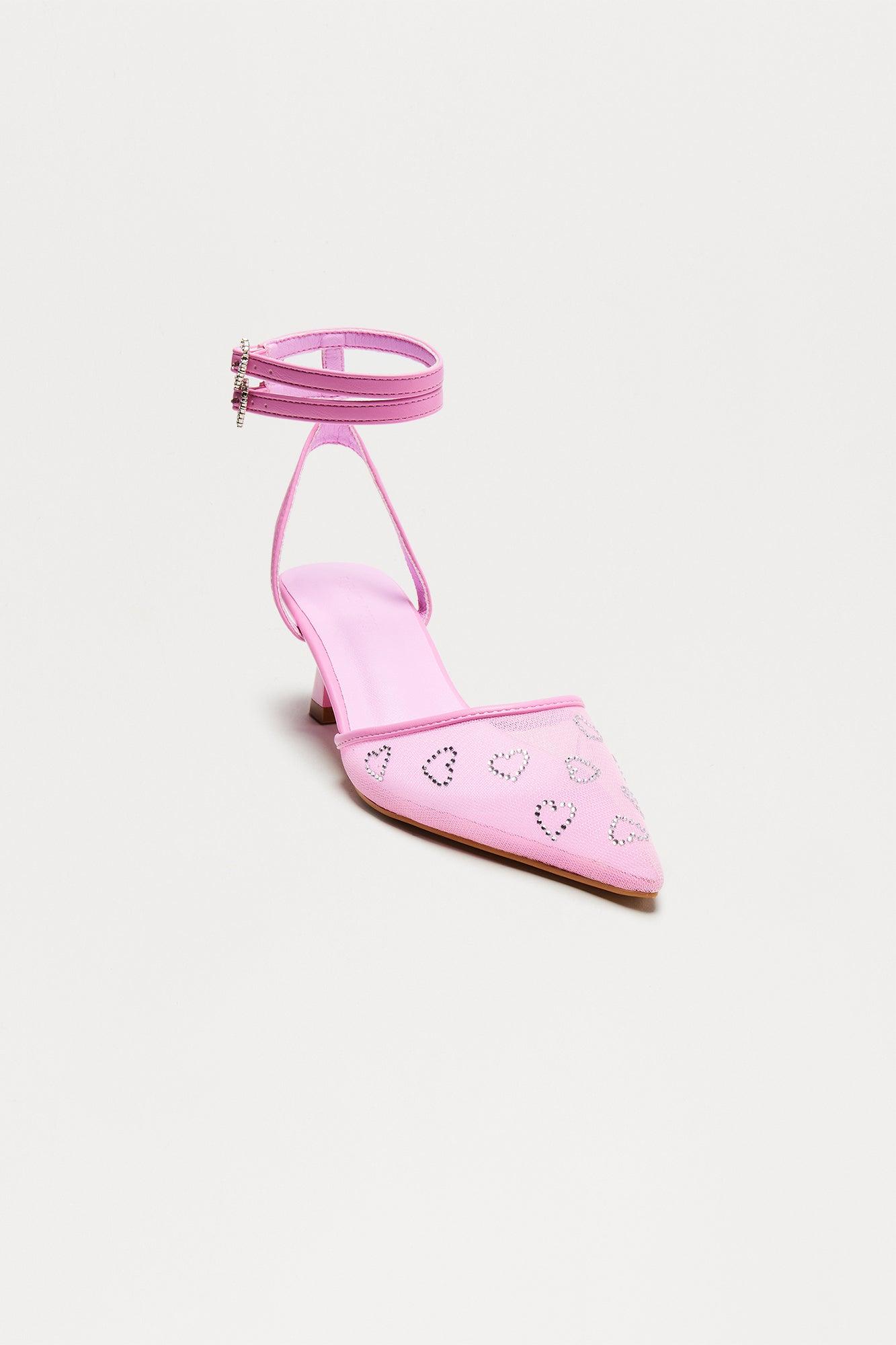 Diya Kitten Heel Pumps - Pink Product Image