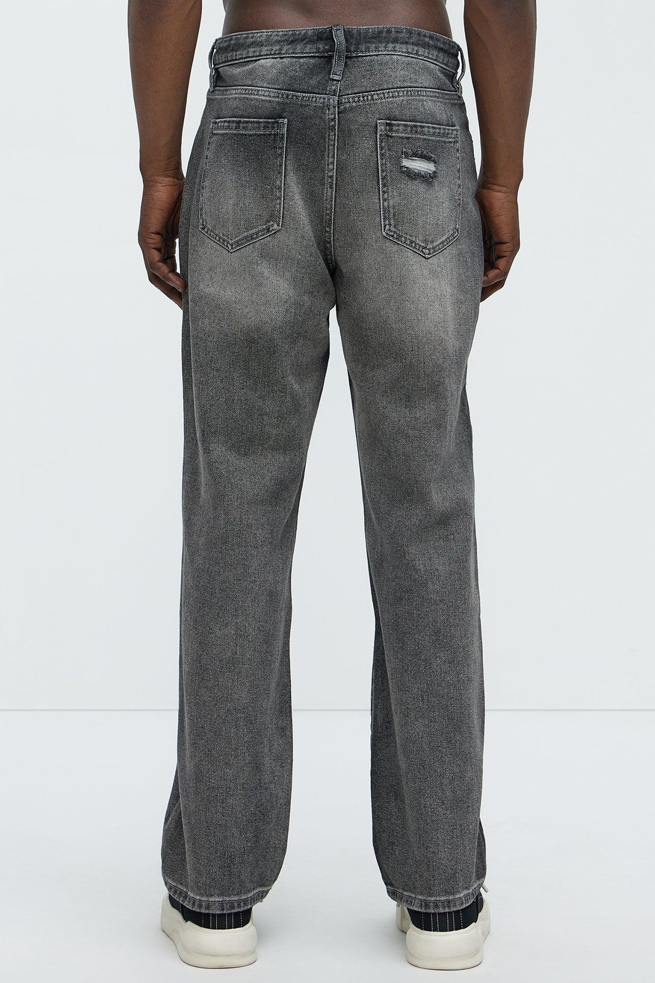 Let Me See Ripped Straight Jeans - Black Wash Product Image