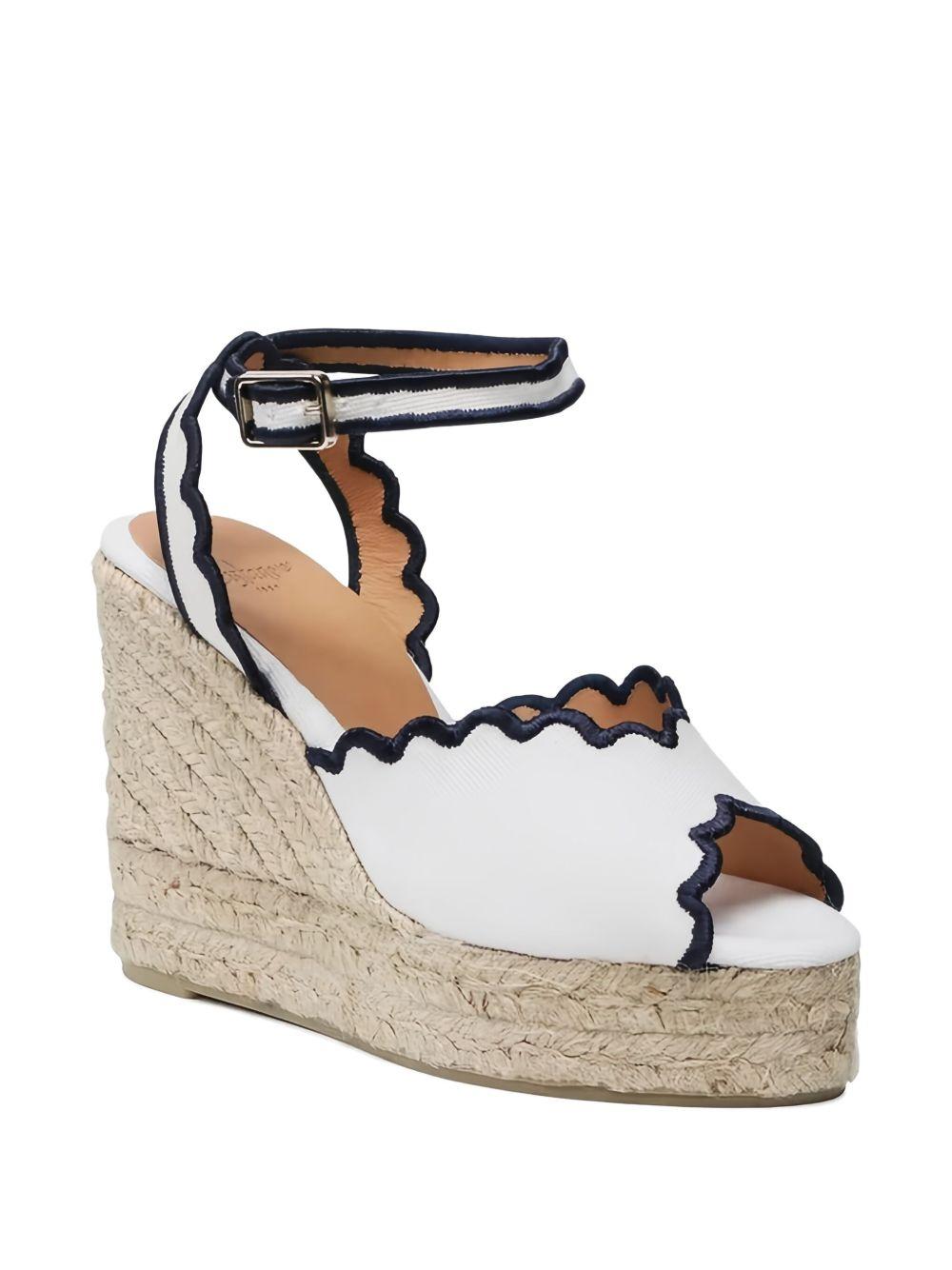110mm scalloped-edge wedge heeled espadrilles Product Image