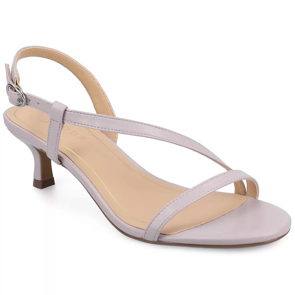 Journee Jemry Women's Crossover Strap Kitten Heel Dress Sandals,  Product Image