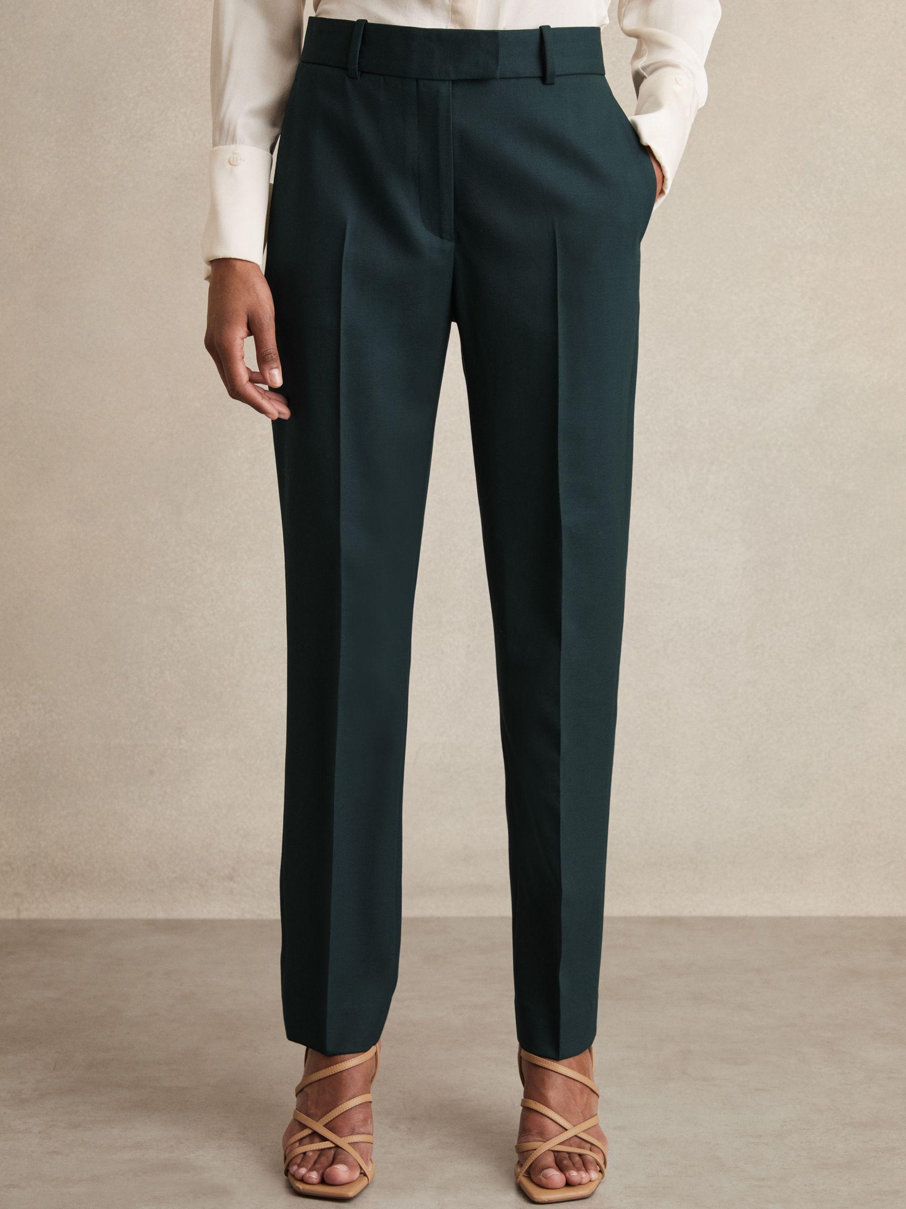 Wool-Blend Slim-Fit Suit Trousers in Green Product Image