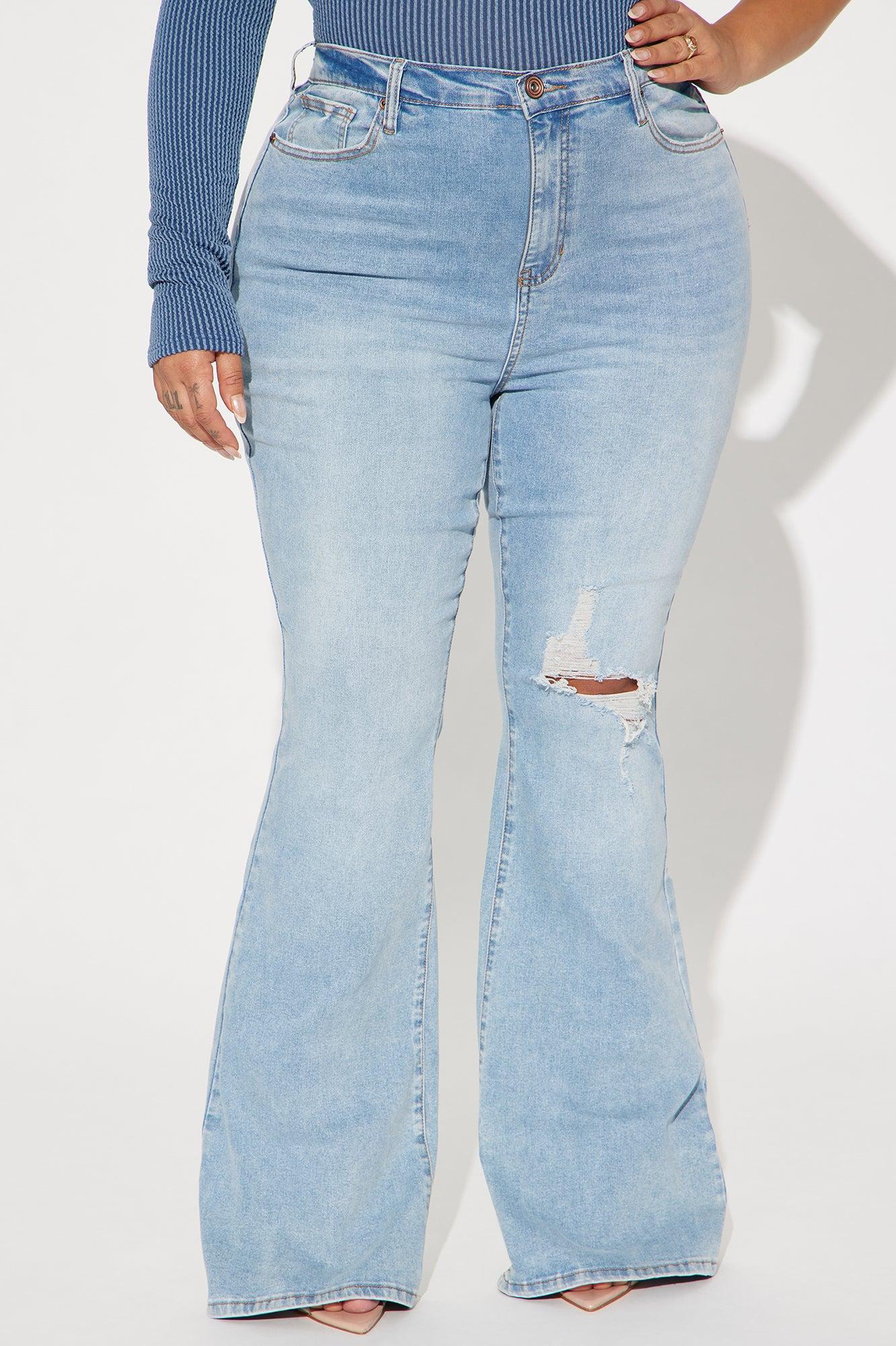 It's Apparent Stretch Flare Jeans - Medium Wash Product Image