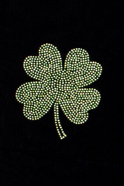 Rhinestone Shamrock Mesh Tee Product Image