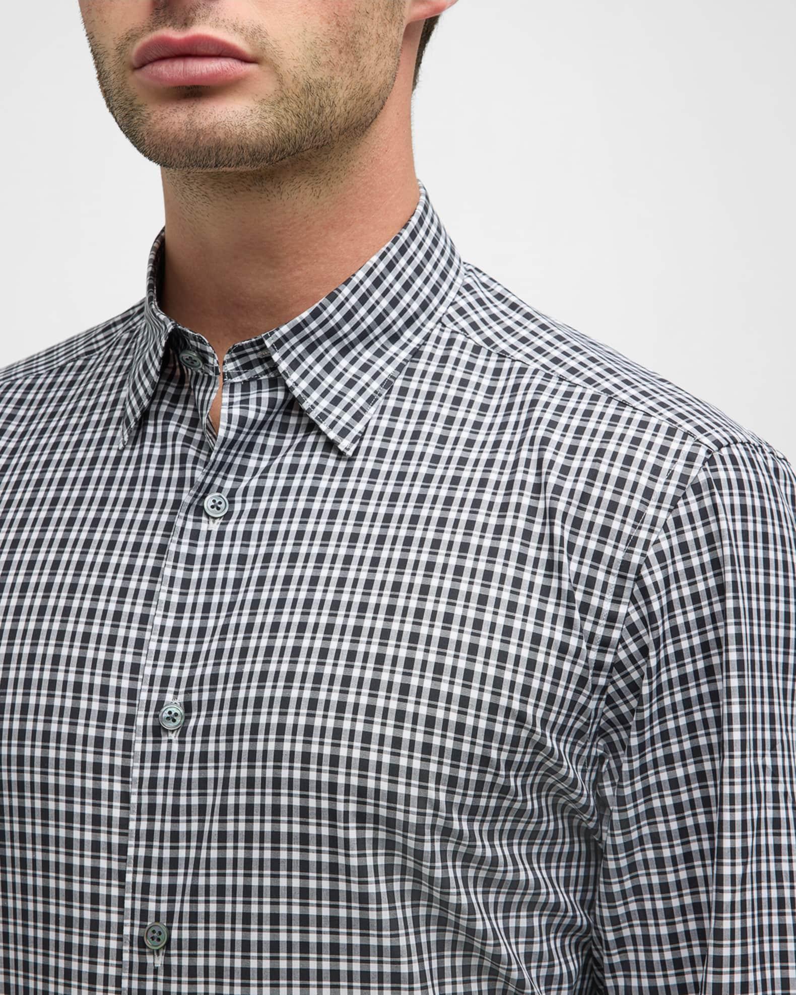 Men's Cotton Check Sport Shirt Product Image