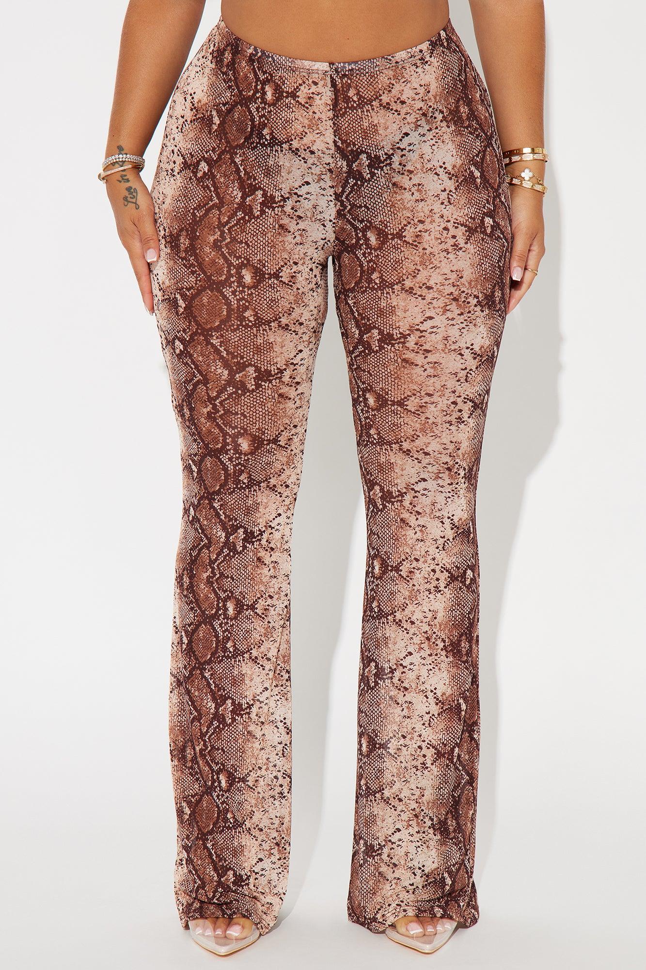 Hailey Mesh Cover Up Pants - Brown/combo Product Image