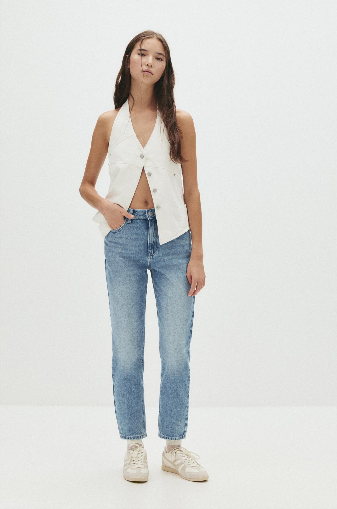 High-waist mom jeans Product Image
