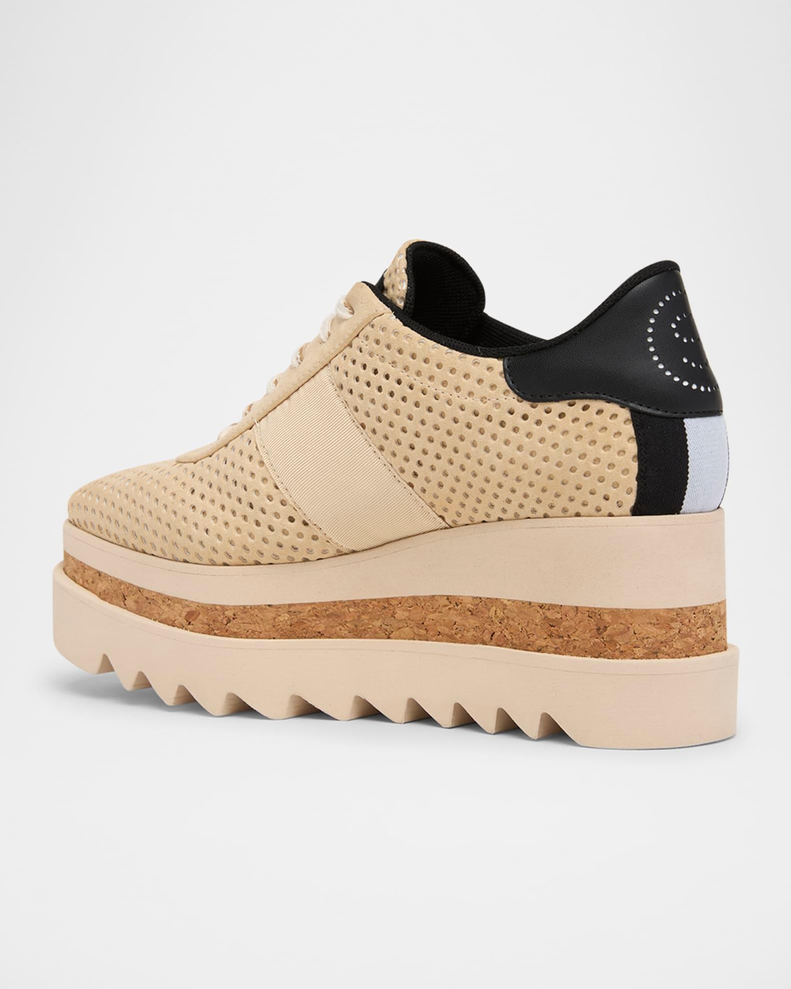 Sneakelyse Vegan Perforated Platform Sneakers Product Image