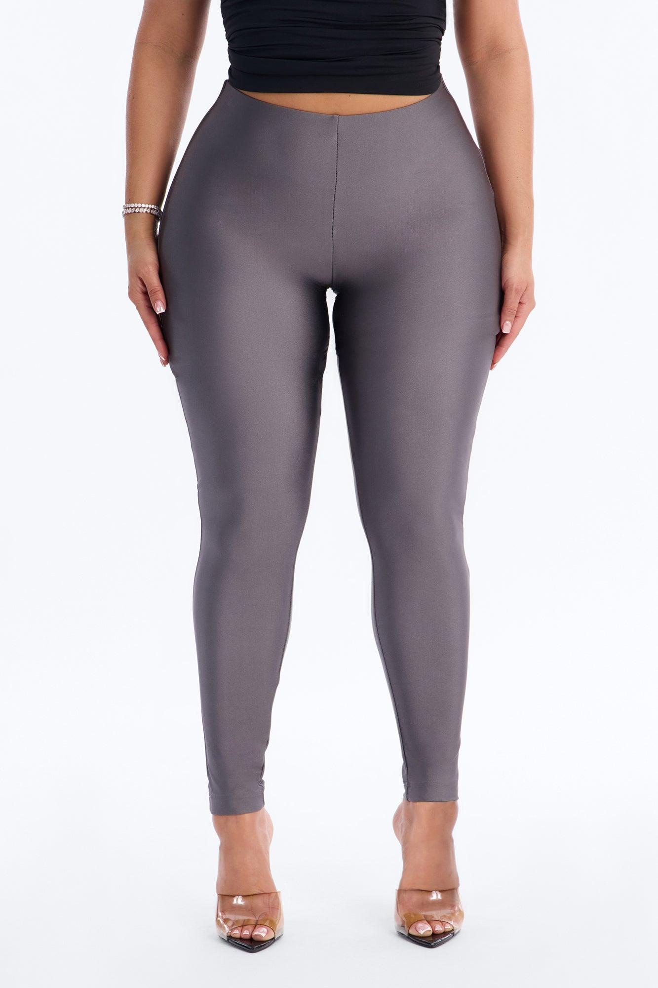 Tricot Low Rise Clean Waistband Legging - Charcoal Female Product Image