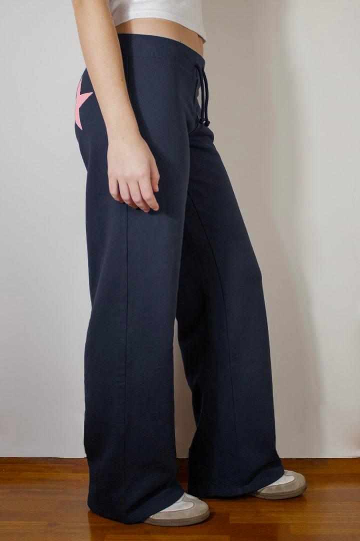 Wide-leg joggers with stars Product Image
