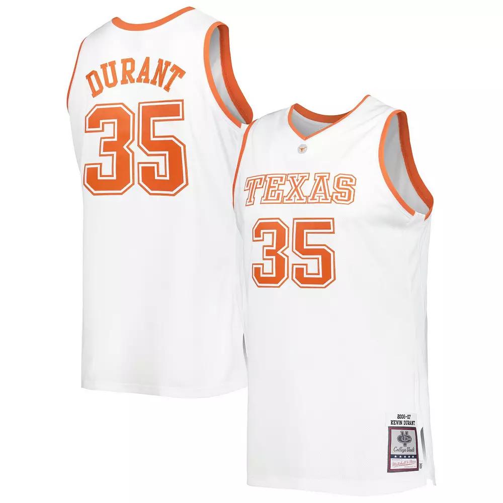 Men's Mitchell & Ness Kevin Durant White Texas Longhorns Authentic 2006 Jersey,  Product Image