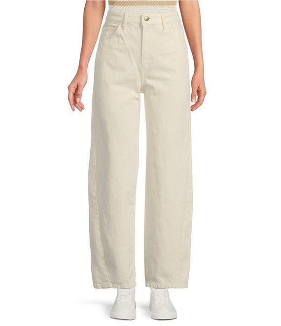 Le' AL.X Denim High Rise Twist Seam Barrel Leg Jeans Product Image