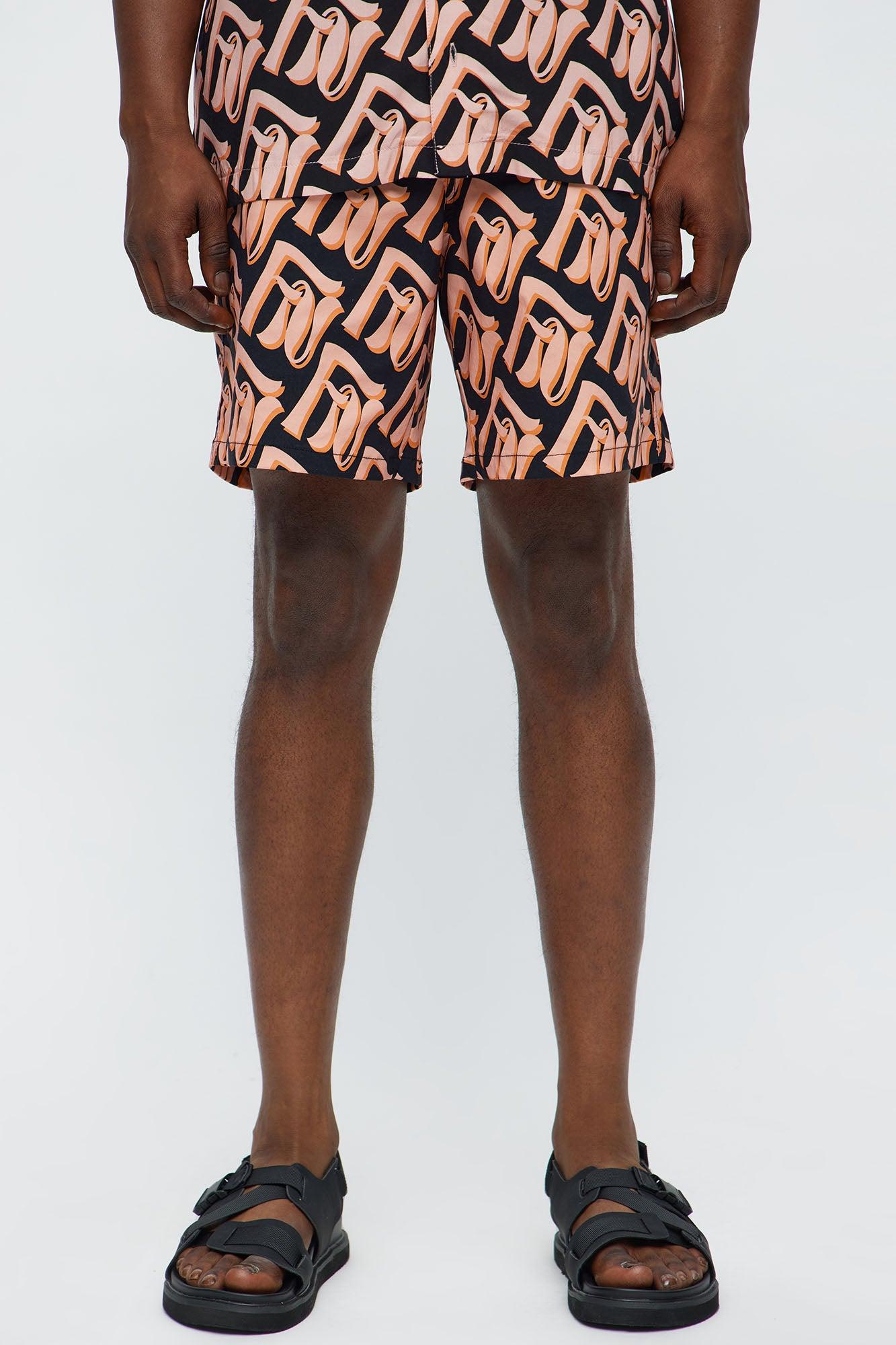 Chateau Monogram Printed Swim Classic Trunk - Black/combo Product Image