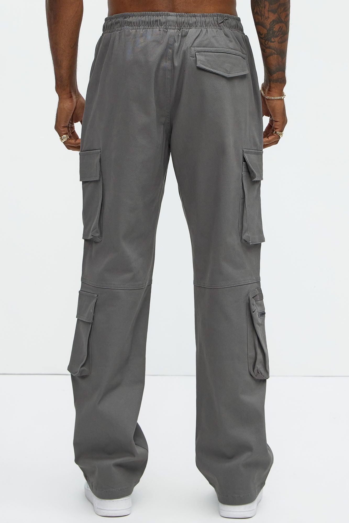 Stay On It Straight Cargo Pants - Grey Product Image