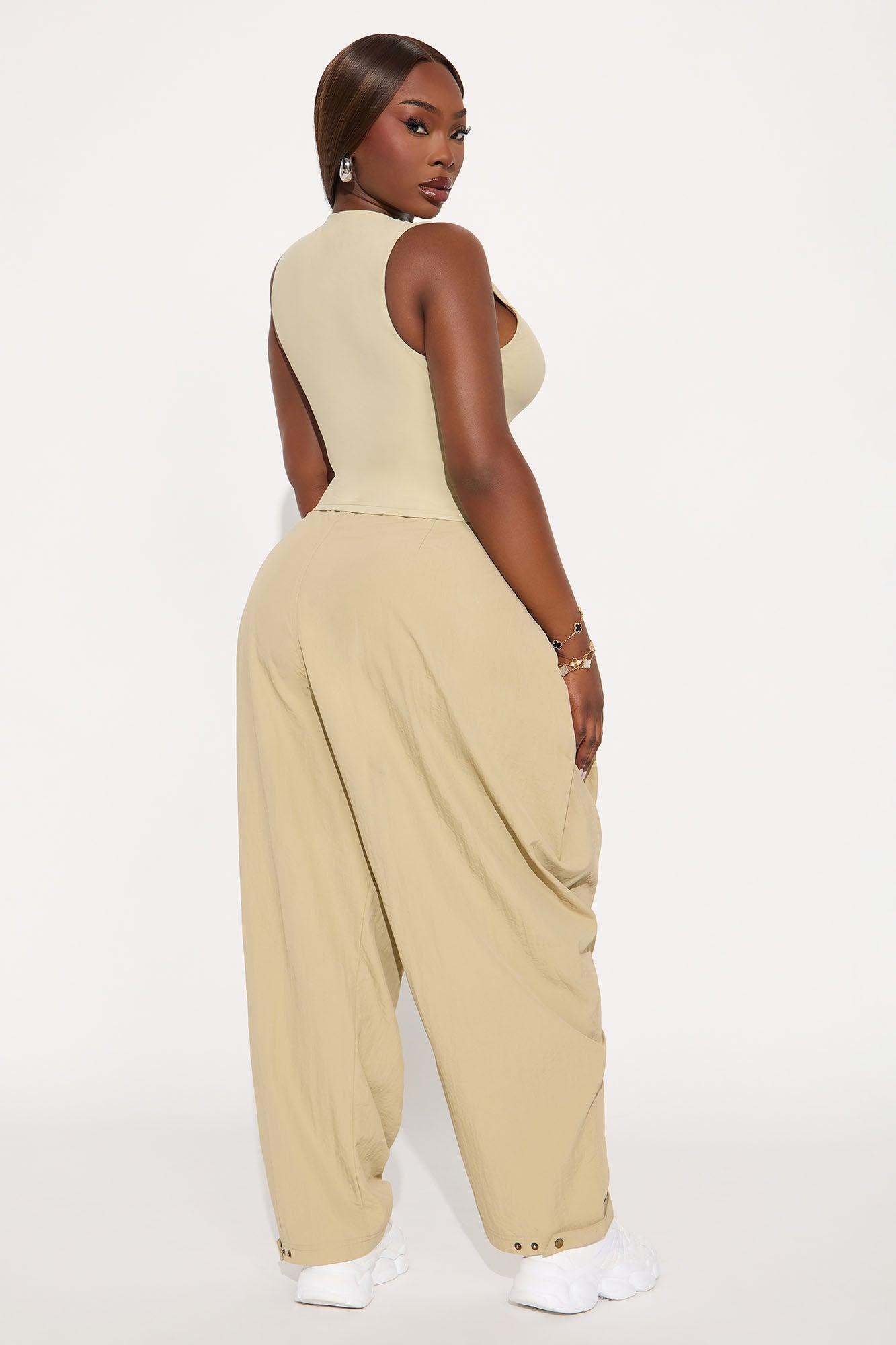 Second Skin Double Lined Zip Front Tank - Stone Female Product Image