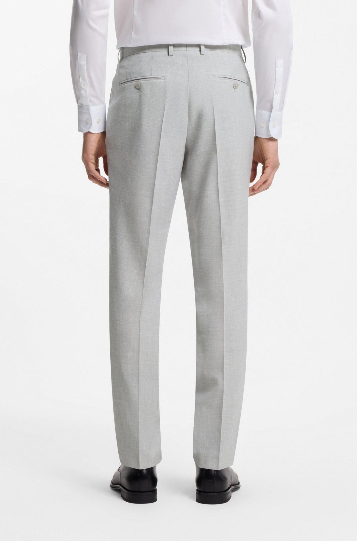 Two-piece slim-fit suit in micro-patterned cloth Product Image