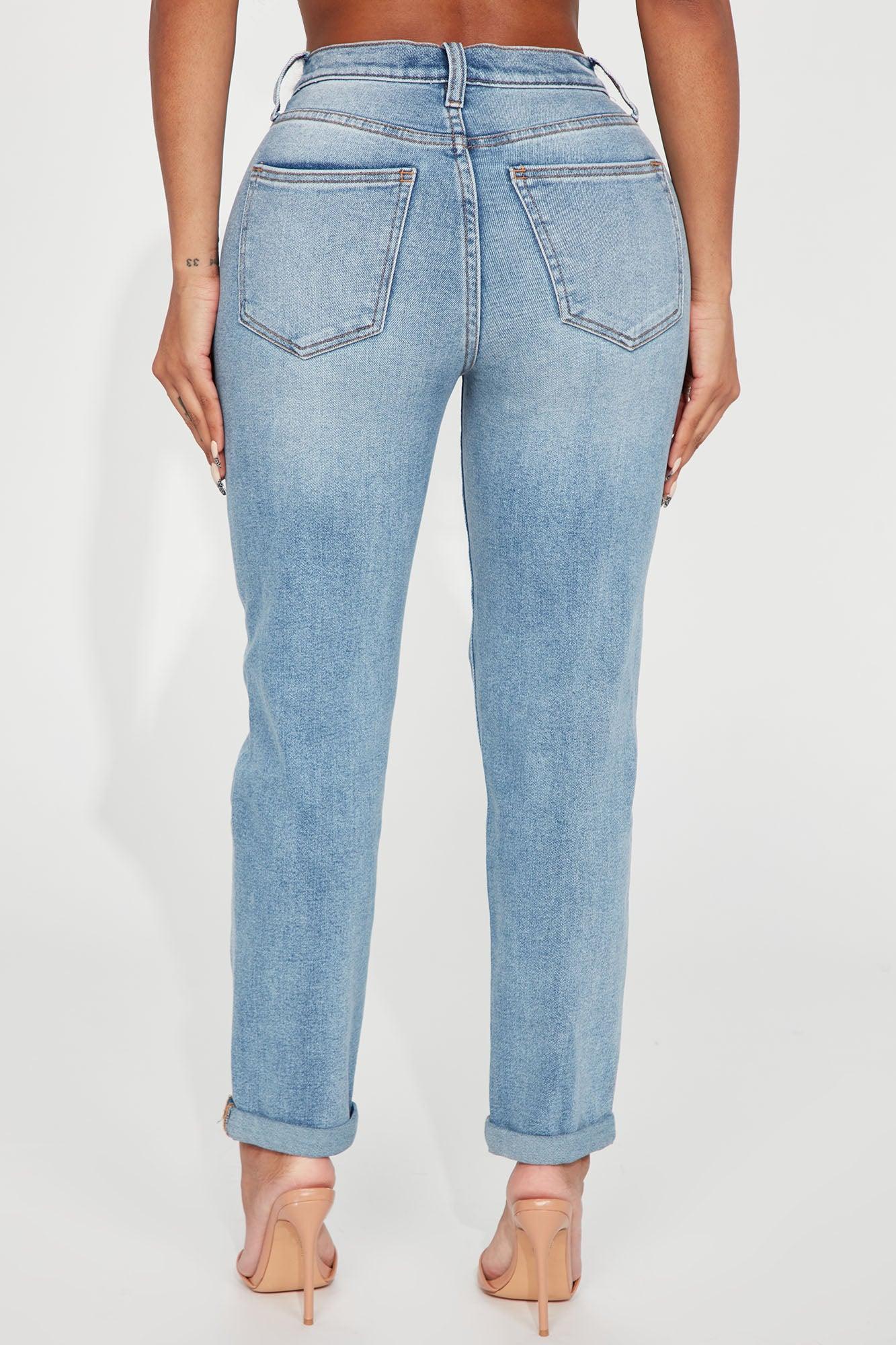 Need A New High Rise Mom Jeans - Medium Blue Wash Product Image
