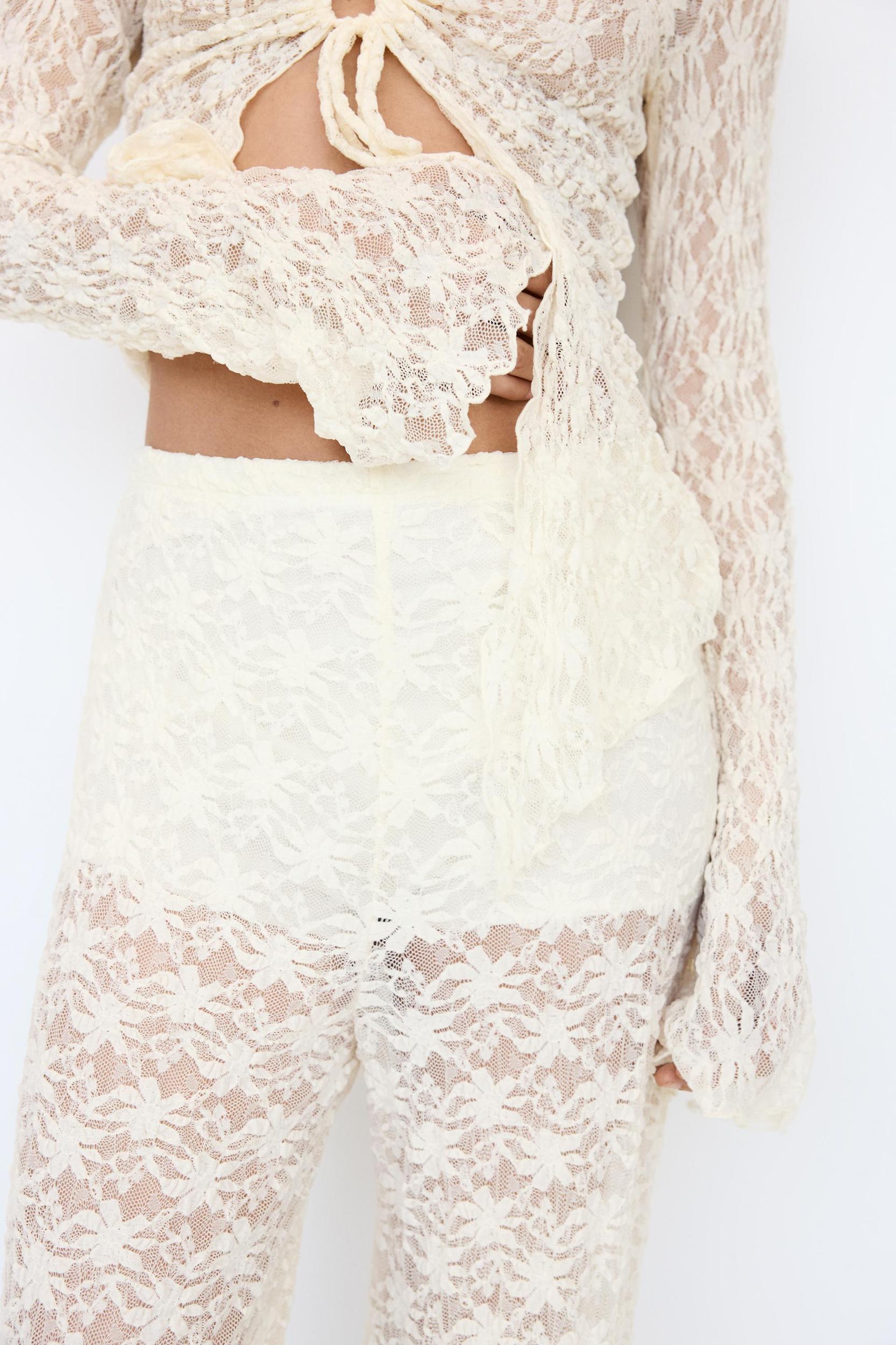 Straight fit lace pants Product Image