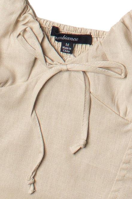 Tie Front Linen Tank Top Product Image