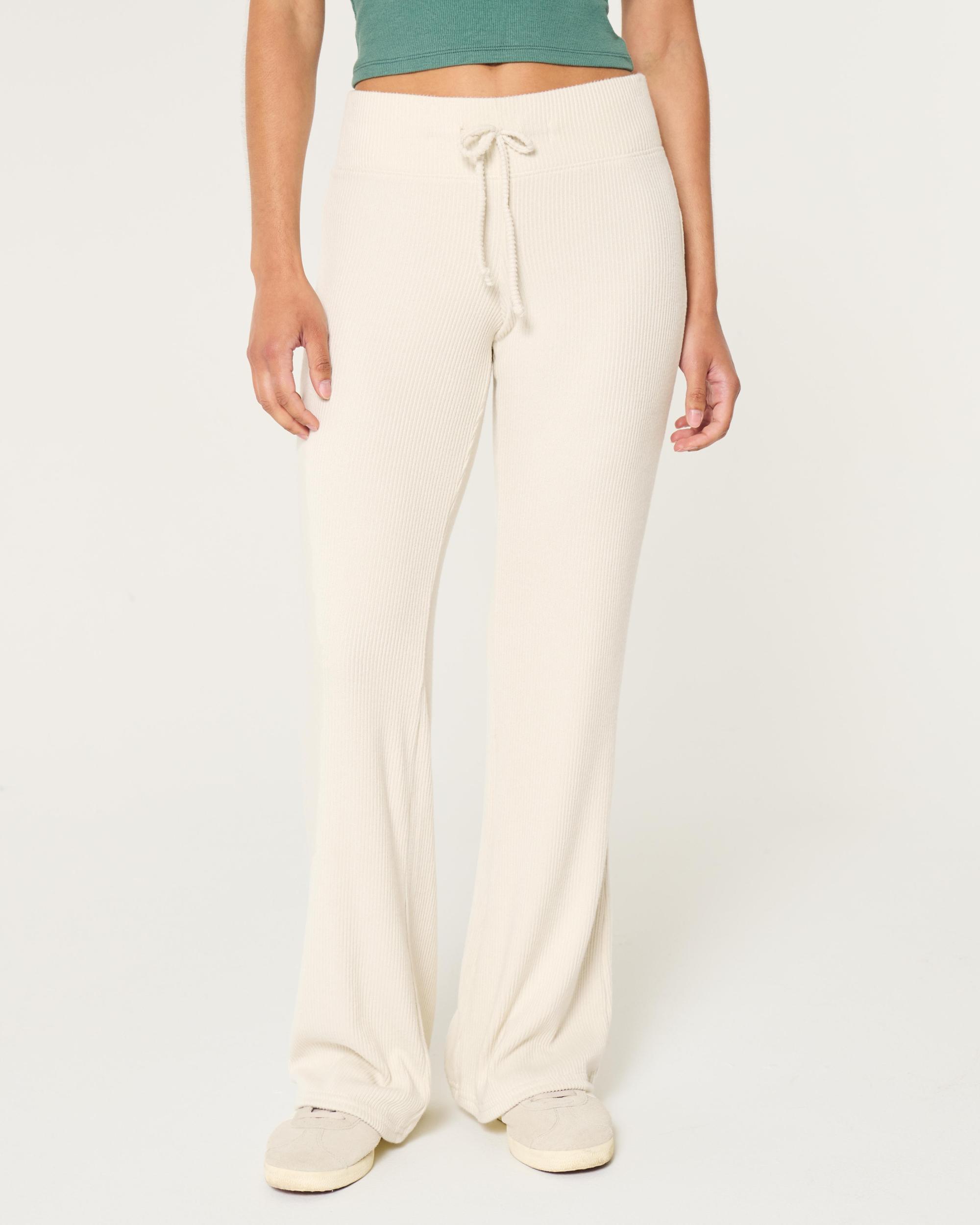 Cozy Ribbed Flare Pants Product Image