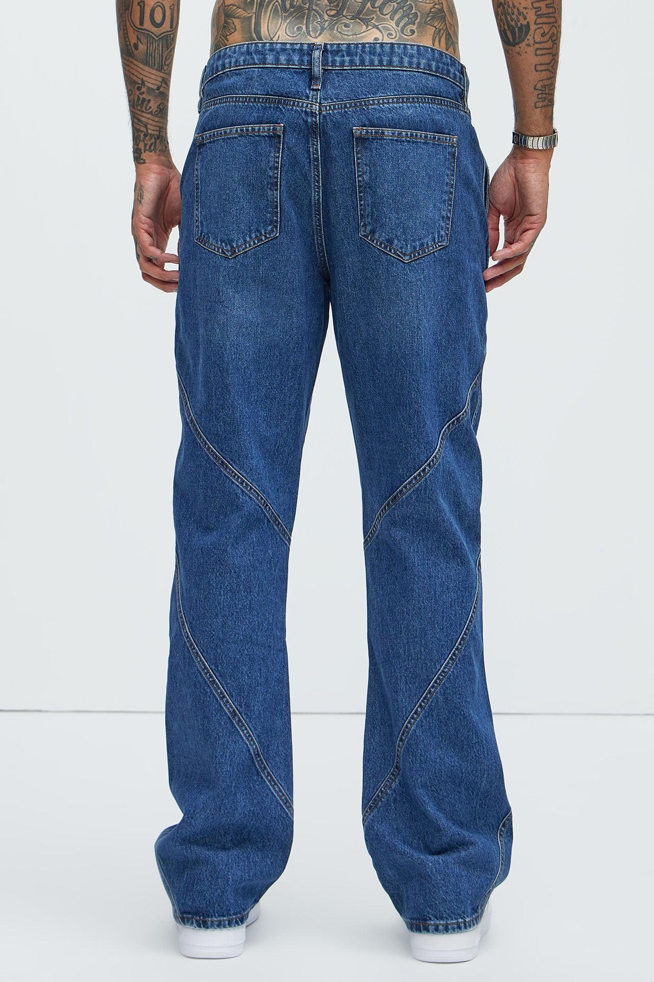 Reese Stacked Slim Flare Jeans - Medium Blue Wash Product Image