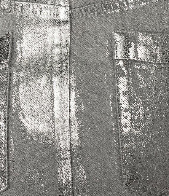 GB Denim Foiled Mini Skirt Product Image