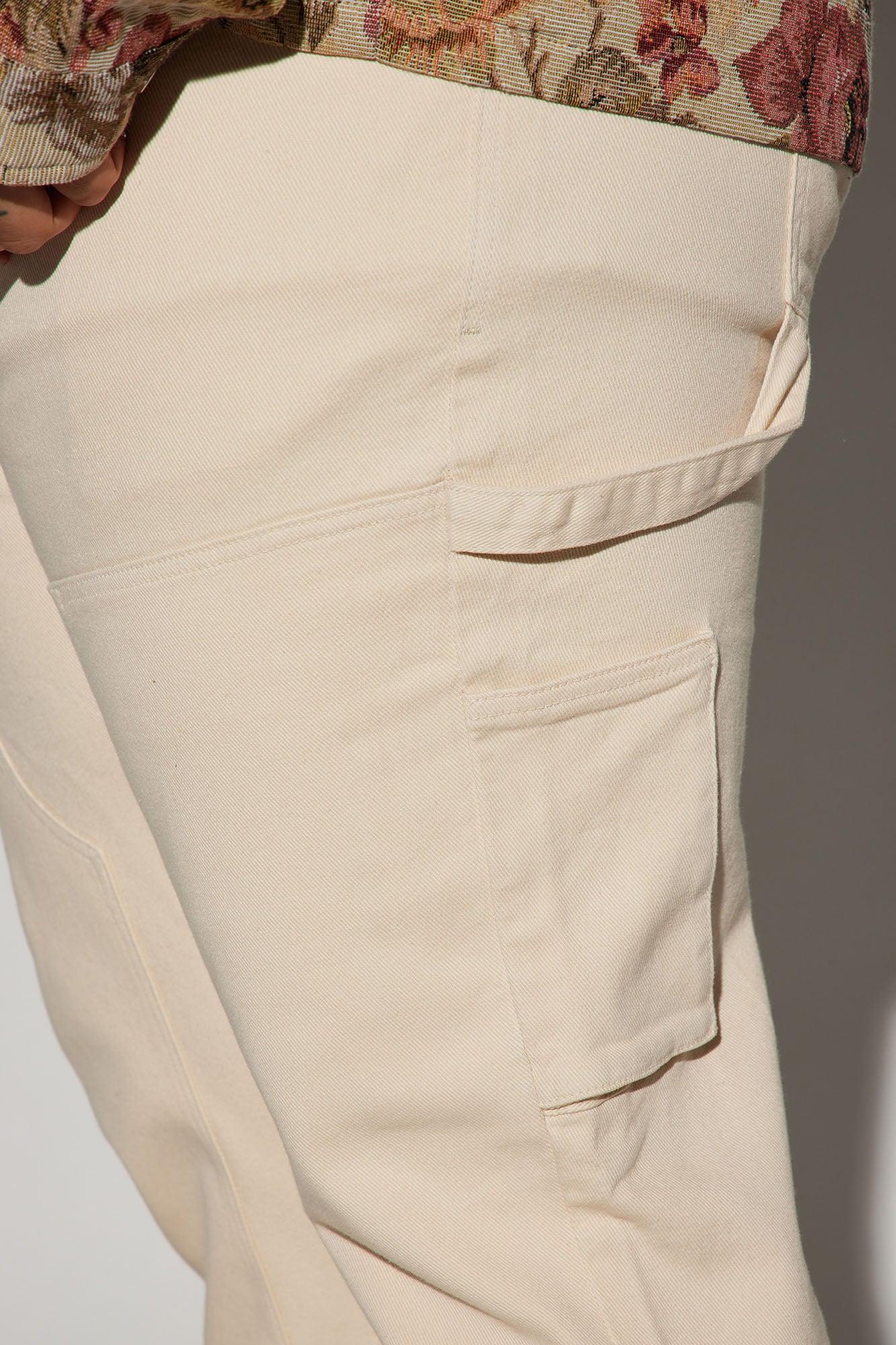 Indestructible Slim Flare Carpenter Pants - Cream Product Image