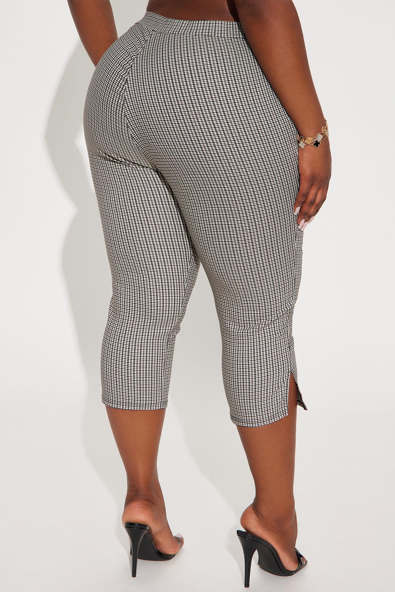 Vienna Houndstooth Capri Legging - Grey/combo Product Image