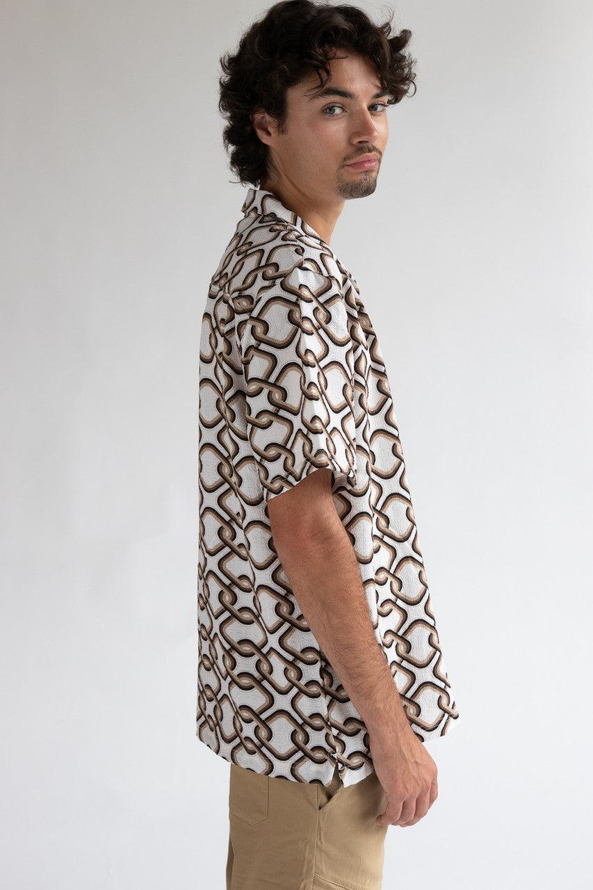 Interlocking Squares Button Shirt Product Image