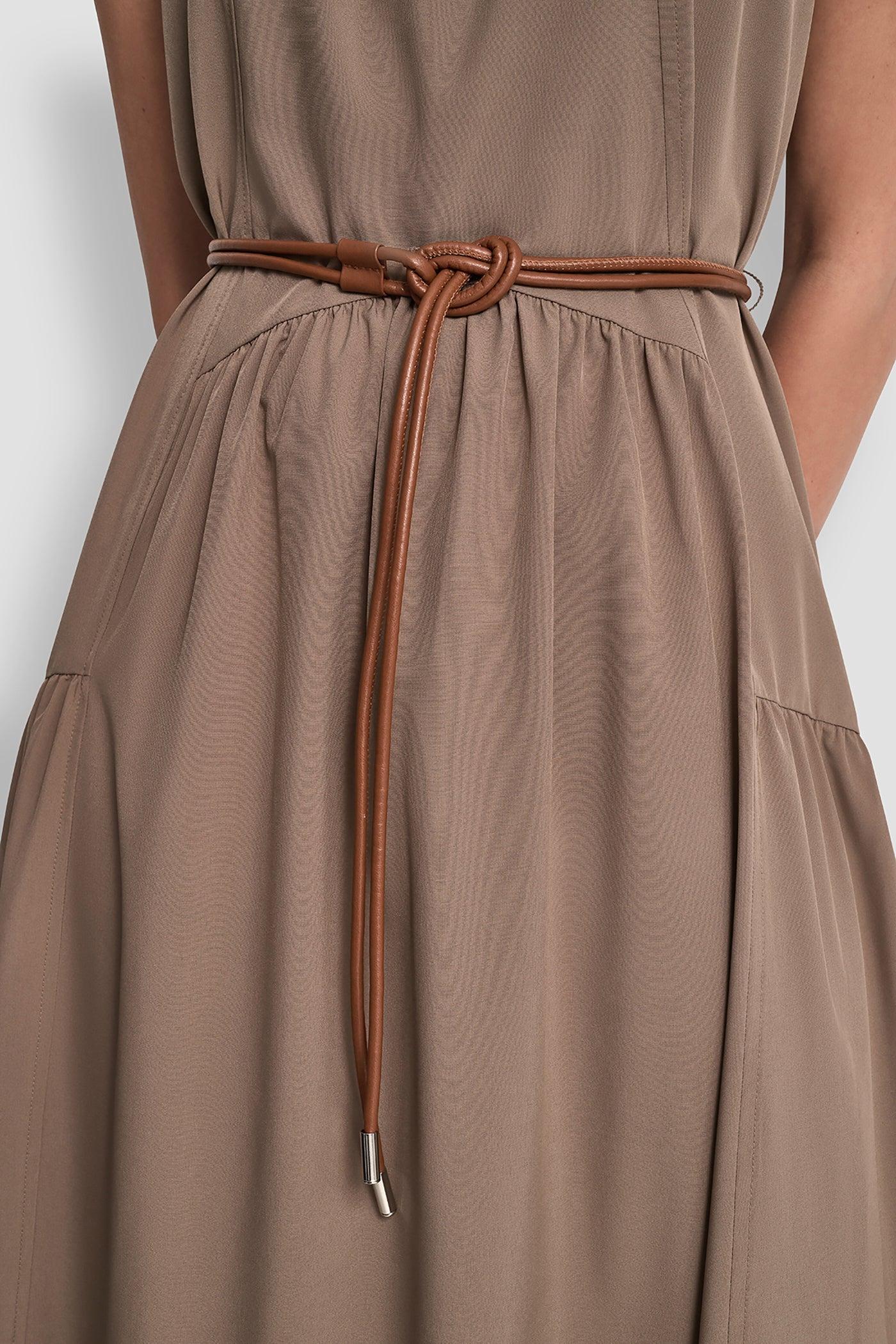 SLEEVELESS DROP-WAIST MIDI DRESS Product Image