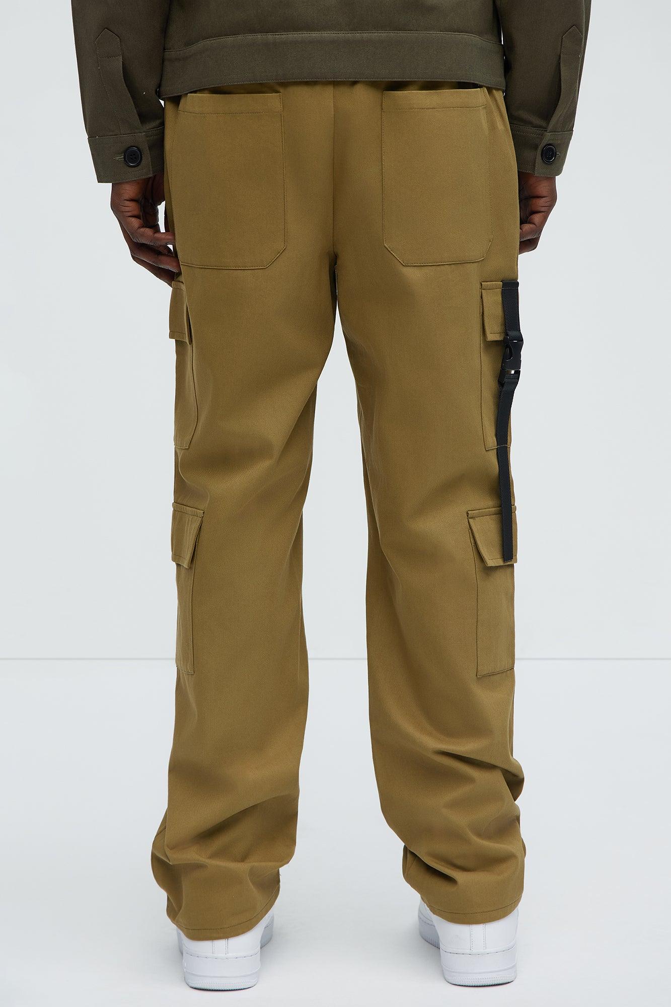 Caught Myself Straight Cargo Pants - Olive Product Image