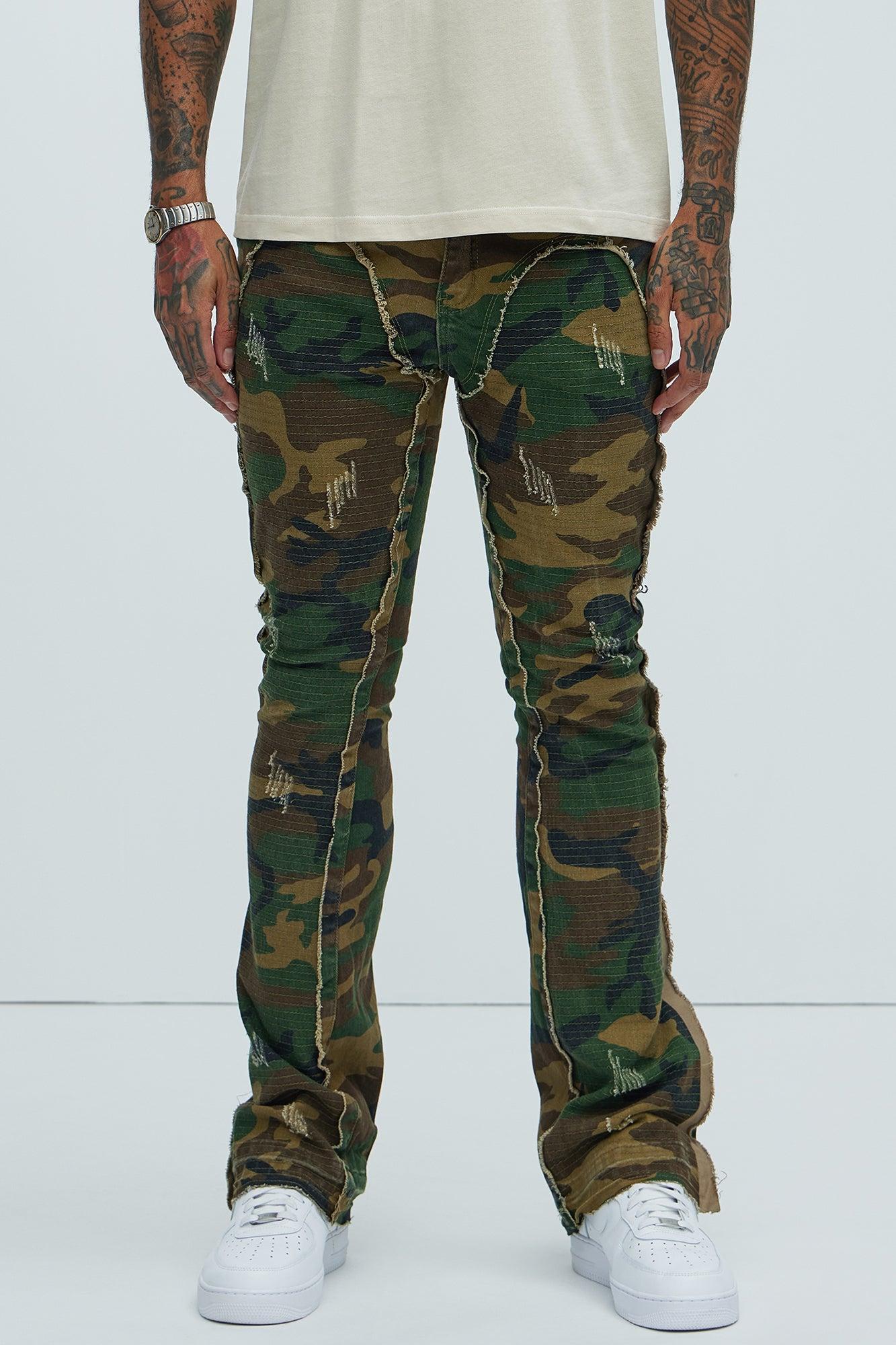 Wait For It Slim Flare Pants - Camouflage Product Image